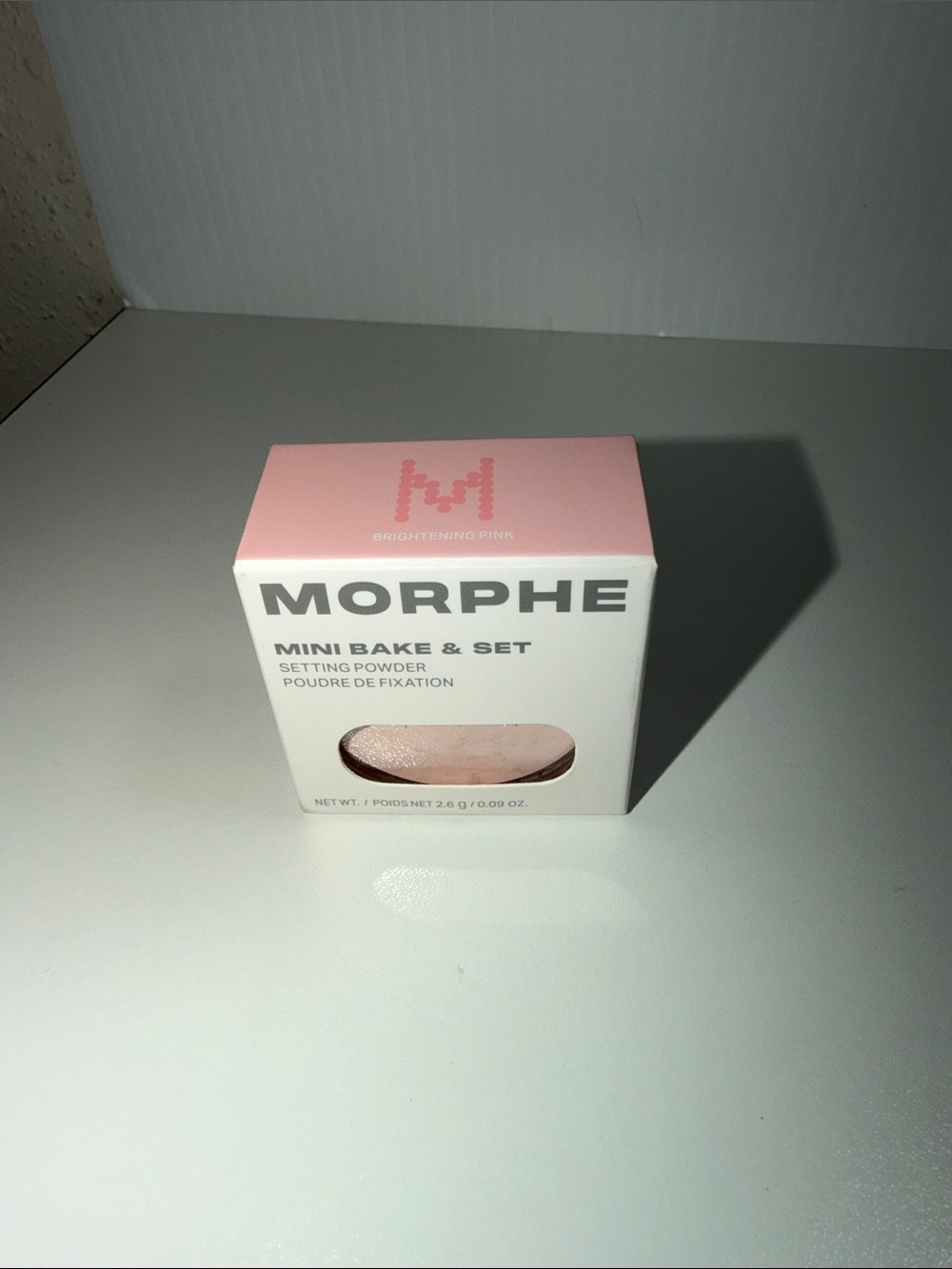 Morphe mini bake and set powder in brightening pink NeW